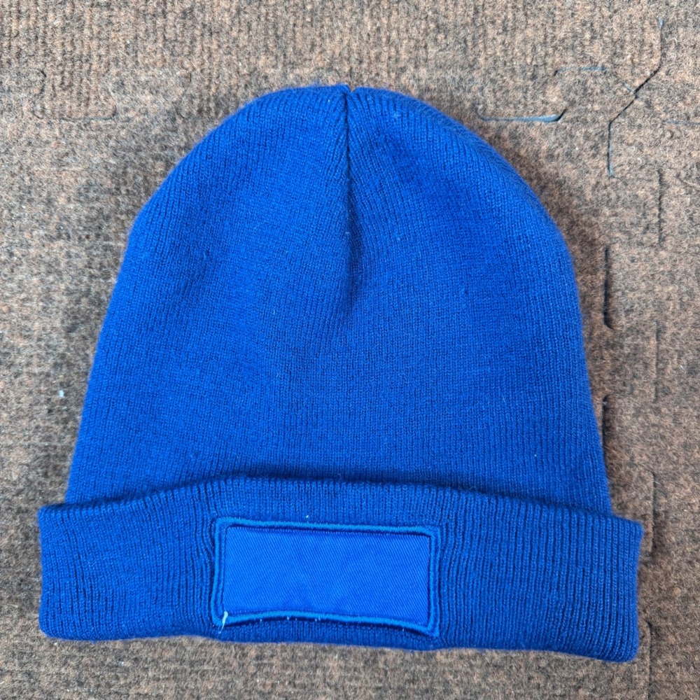 HitWear Knit Beanie Hat Royal Blue Cuffed Blank Patch Watch Cap One Size 2545